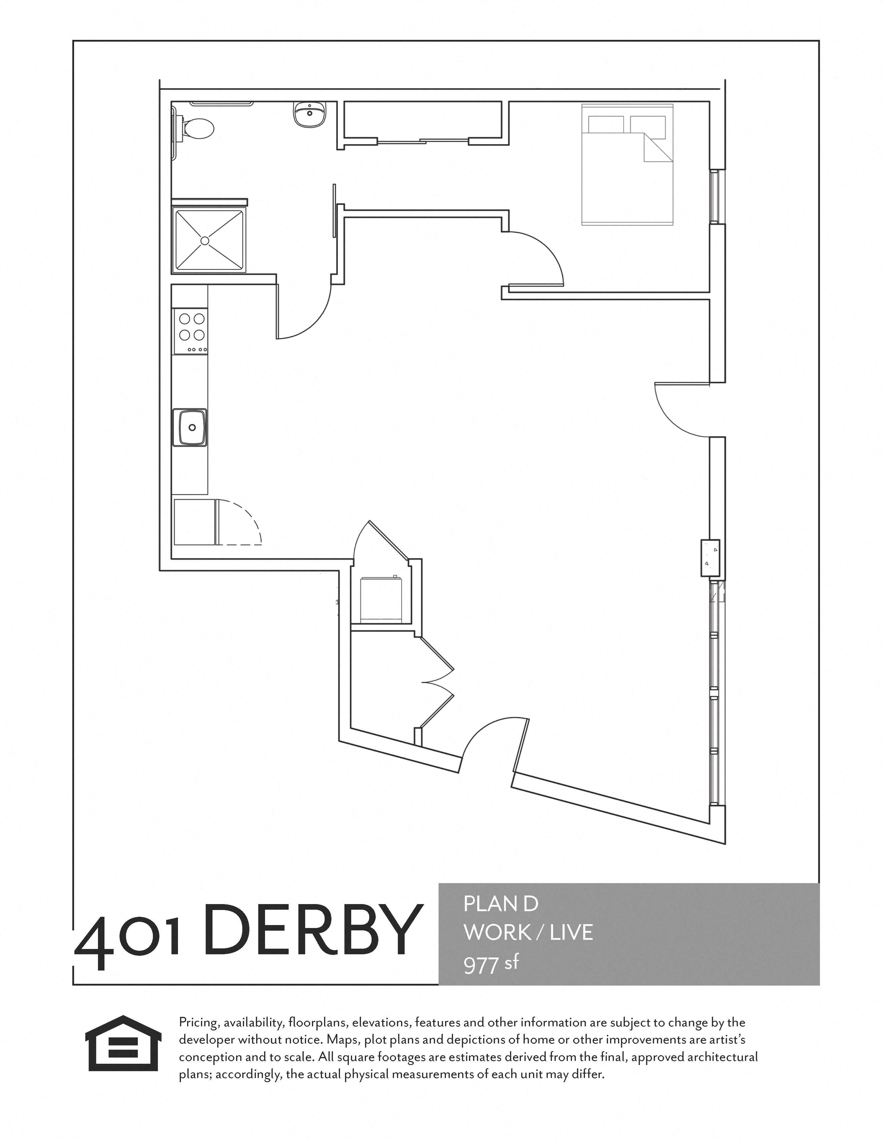 1 bedroom, 1 bath Work / Live